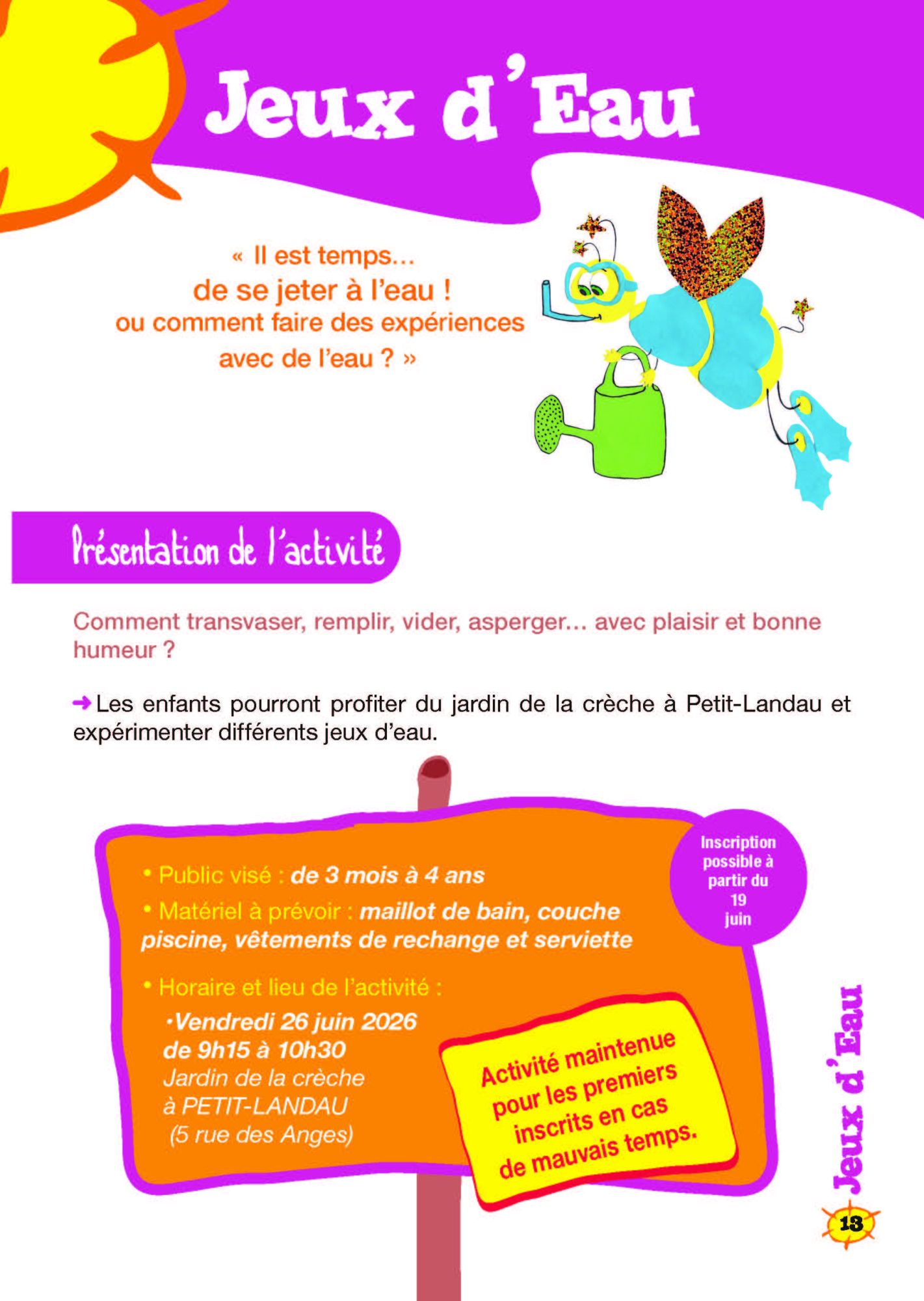 activit&eacute; atoll splea juin